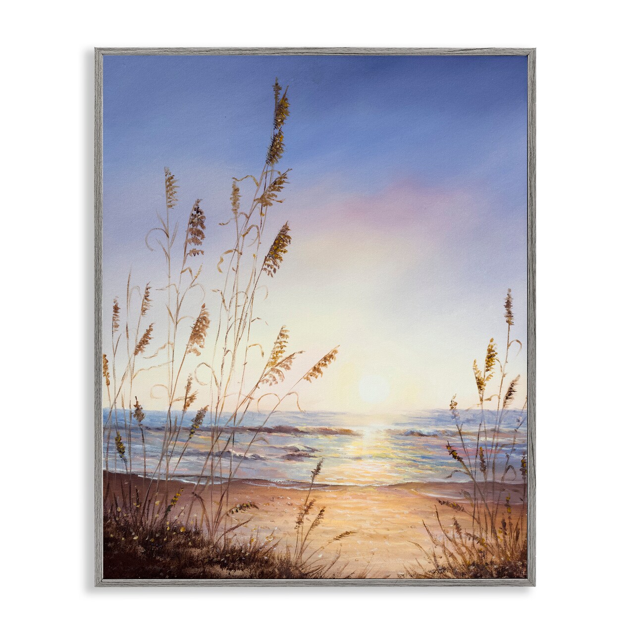 Stupell Industries Seascape with Sunlit Grasses Framed Giclee, design by Michelle Faber